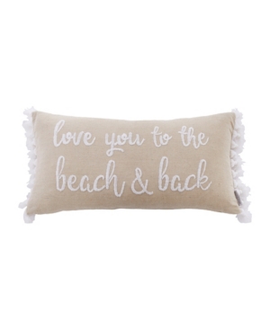 Levtex Baby Boho Bay Beach And Back Decorative Pillow, 12" X 24" In Natural
