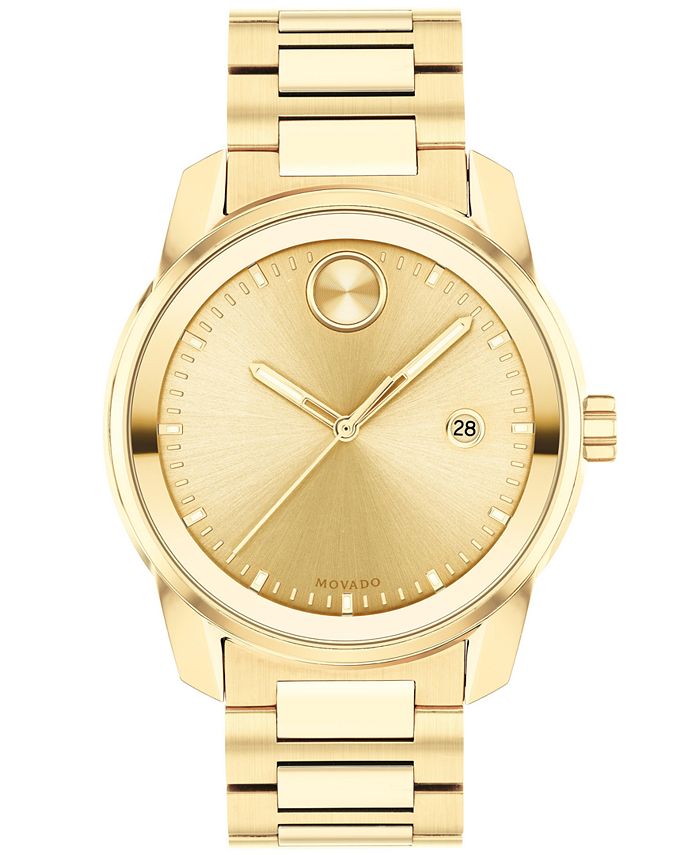 Movado - Men's Swiss Bold Verso Gold Ion-Plated Steel Bracelet Watch 42mm