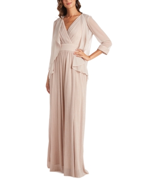 R & M Richards Open-Front Jacket & Metallic Gown