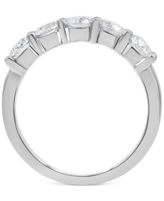 Diamond 5 Stone Band (1 1/2 ct. t.w.) in 14k White Gold