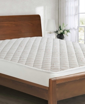 All-in-one Copper Effects Fitted Mattress Pad, Full In White