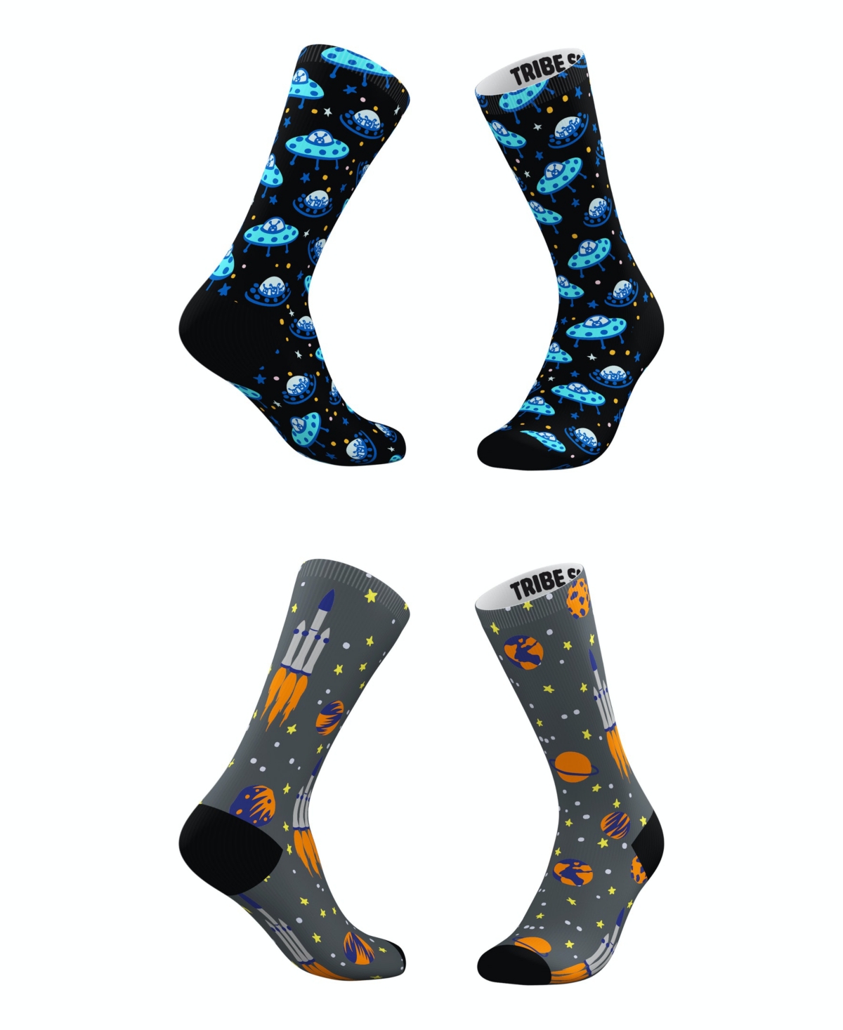 Men's and Women's Blue Blastoff Socks, Set of 2 - Assorted Pre-Pack