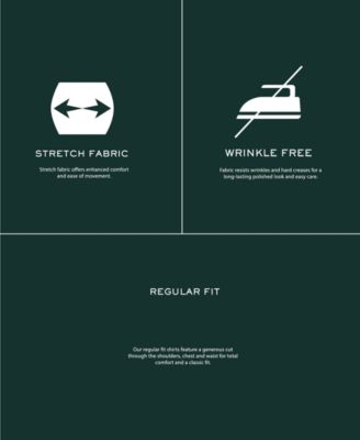 Lauren Ralph Lauren Men's Regular Fit Wrinkle Free Stretch Dress Shirt, Online Exclusive 