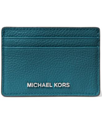 michael kors pebble leather card holder