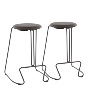 Shop Lumisource Finn Counter Stool In Gray