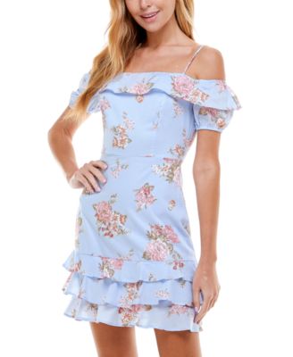 macy's off the shoulder dress juniors