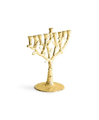 Tree of Life Menorah Gold