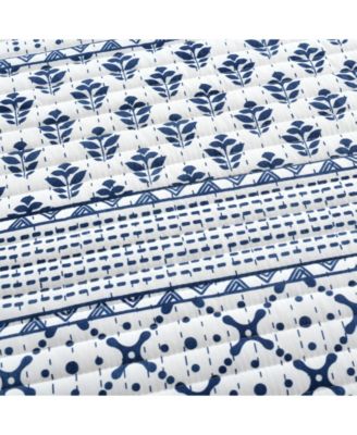 Monique Stripe 3 Piece Quilt Set, Full/Queen