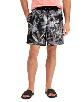 INC International Concepts - Men's Black & White Paradise 7 3/4" Shorts