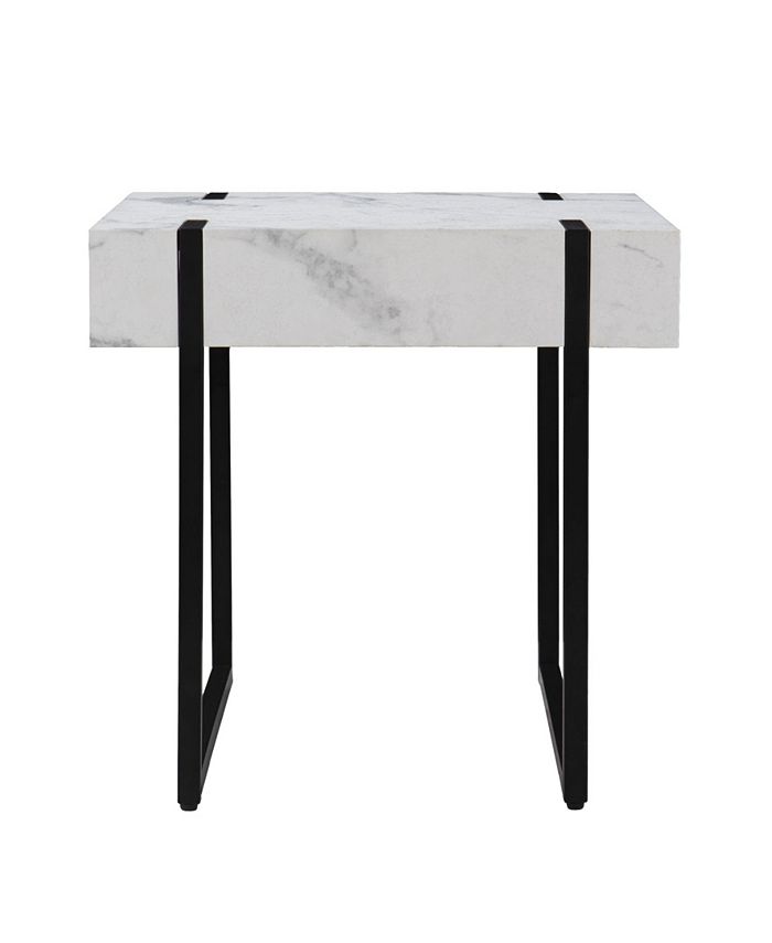 Southern Enterprises Rangy Modern Faux Marble End Table Macy's