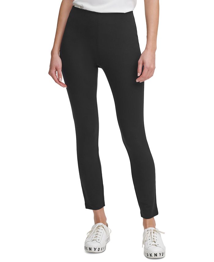 DKNY Slim Leg Pull On Ponte Ankle Pant - Macy's