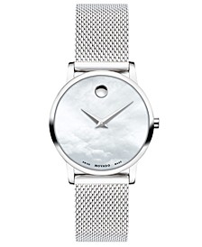 Women's Swiss Stainless Steel Mesh Bracelet Watch 28mm