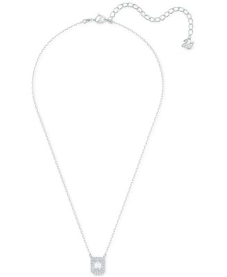 Rhodium-Plated Millenia Pendant Necklace, 15" + 2" extender