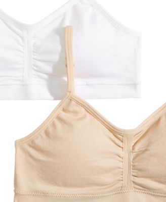 Little & Big Girls 2-Pack Seamless Ruched Bras