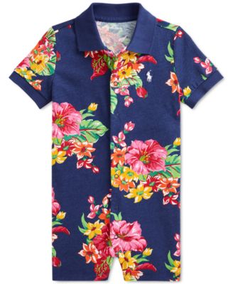 Polo Ralph Lauren - Baby Boys Floral-Print Cotton Romper