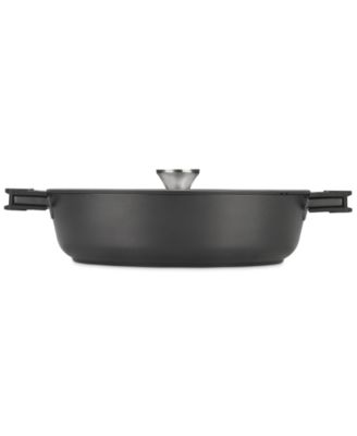 ZAVOR - Noir 6-Qt. Cast Aluminum Saut&eacute; Pan with Glass Lid and Removable Handles