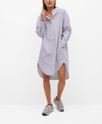 striped shirt dress mango