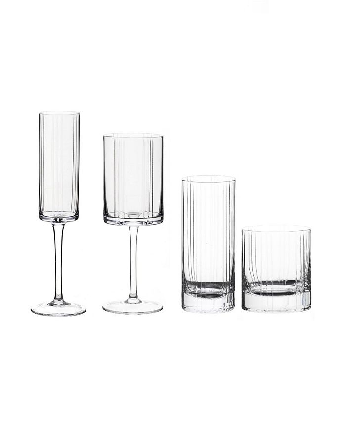 Qualia Glass Trilogy HighBall Barware, Set of 4 Macy's