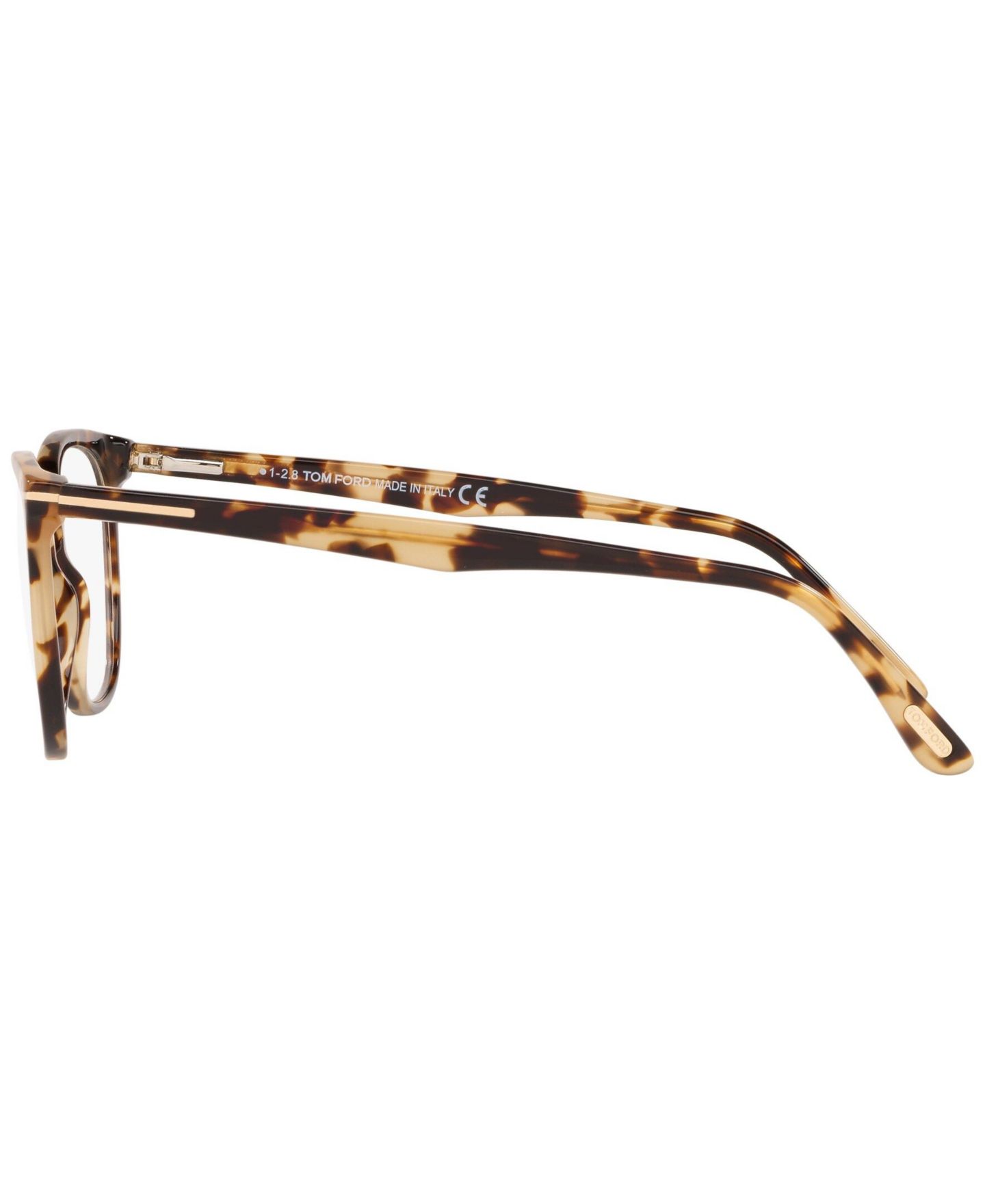 Мужские очки Tom Ford Man Irregular Plastic FT5506 Eyeglasses, цвет: Коричневый — фото 2