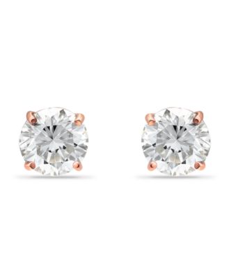 18k Gold over Sterling Silver Cubic Zirconia Stud Earrings (1 ct. t.w.)