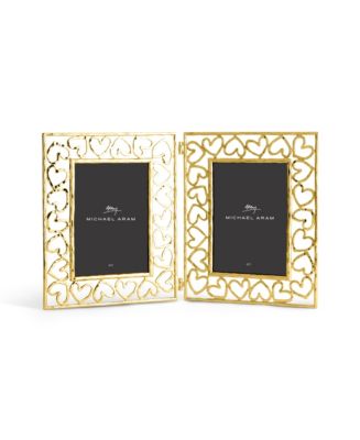 Michael Aram Double Heart Frame Gold 5x7 - Macy's