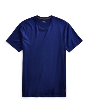 Polo Ralph Lauren Men's Lux Cotton Pajama Crew Top In Fall Royal Blue