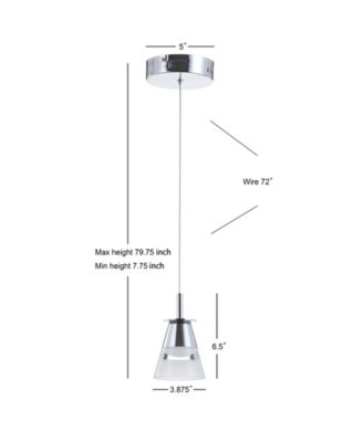 Alain 1-Light Adjustable Metal Integrated LED Pendant