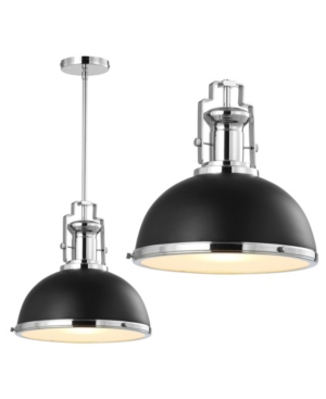 Jonathan Y Homer Adjustable Vintage-like Classic Led Pendant In Black