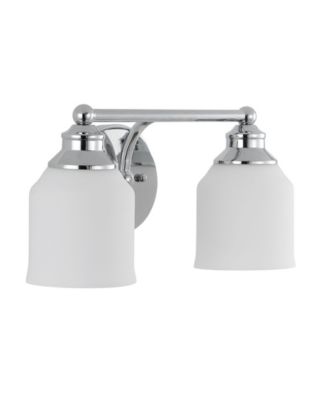 Lydia 2-Light Glass Farmhouse Cottage LED Vanity Light