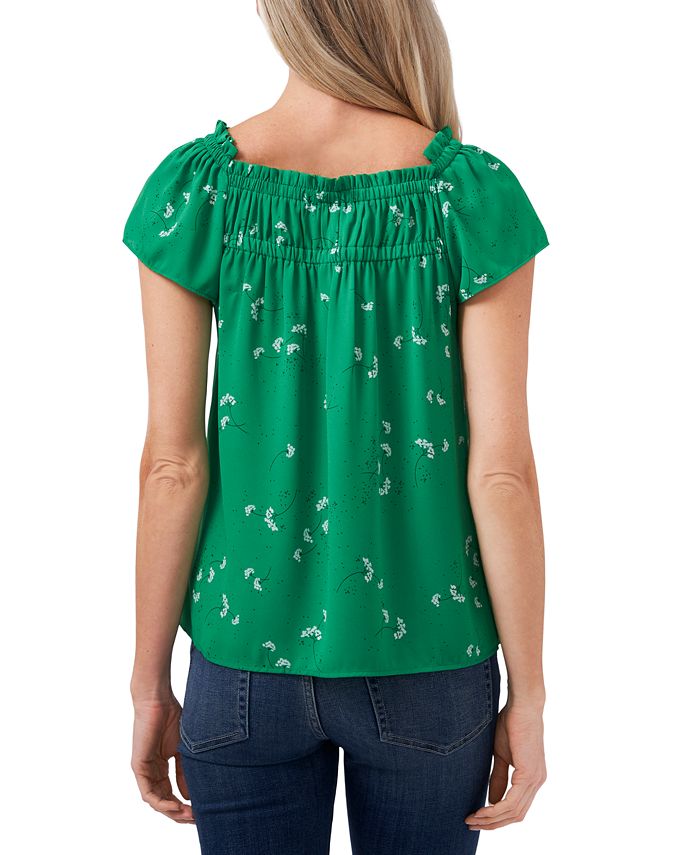square neck ruffle