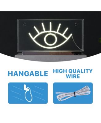 Eye Contemporary Glam Acrylic Box USB Operated LED Neon Light