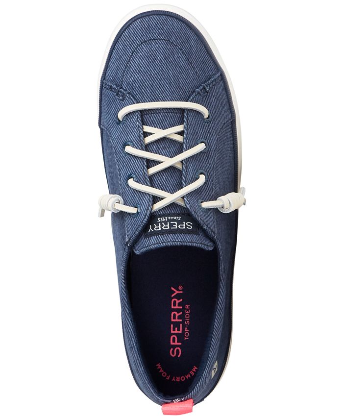Sperry Women s Crest Vibe Washed Twill Sneakers Macy s