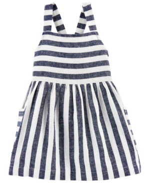 Baby Girls Striped Linen Dress