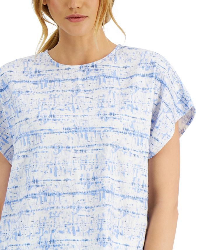 Alfani Women's Pleated Dolman Sleeve Top White Size 3X