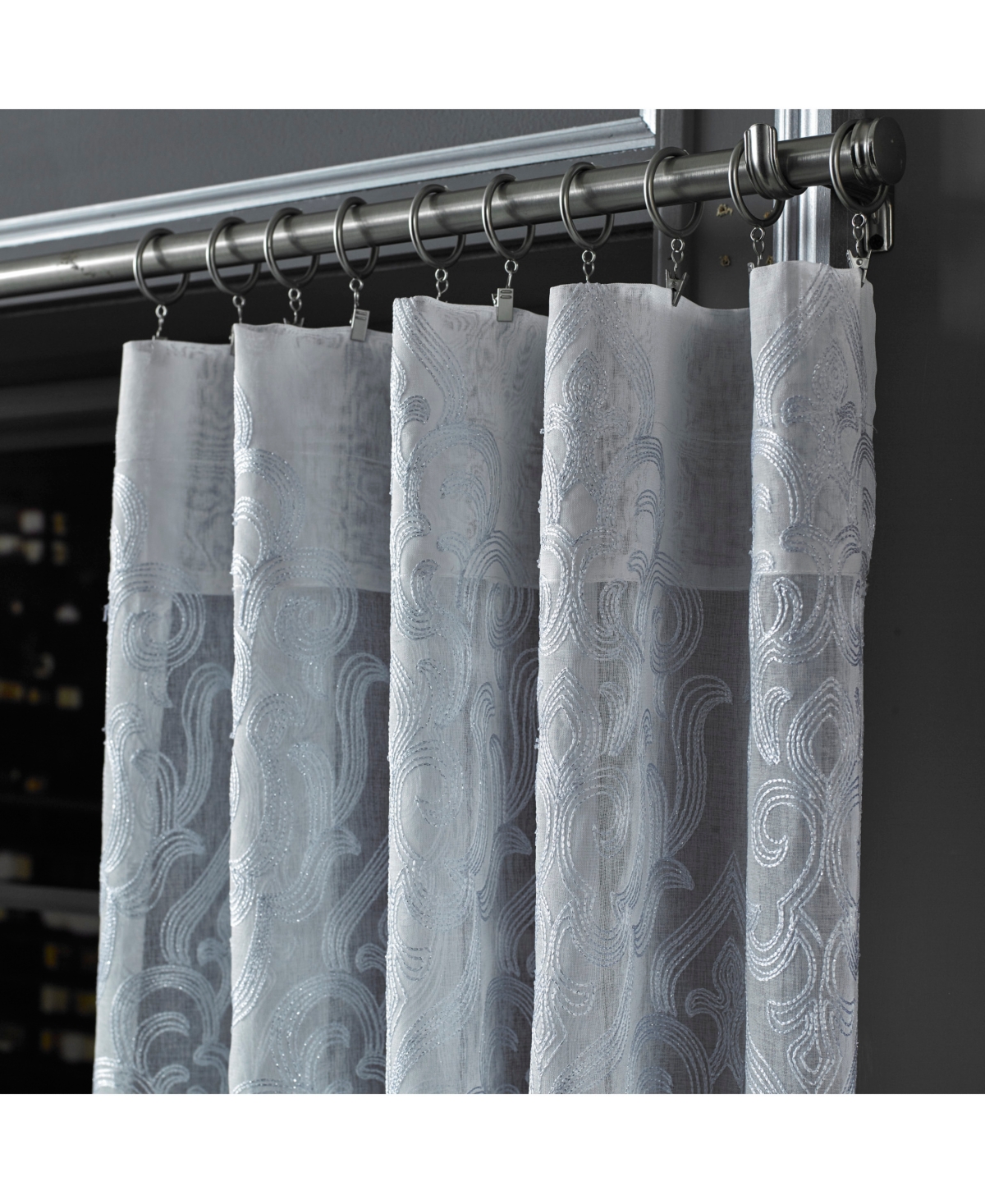 J Queen New York Luxembourg Sheer Window Panel, 50
