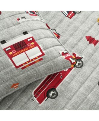 Kids Fire Truck 4-Pc. Quilt Set, Full/Queen
