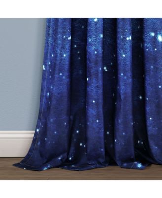 Kids Space Star Ombre Window Curtain Panels Set, 84" x 52"