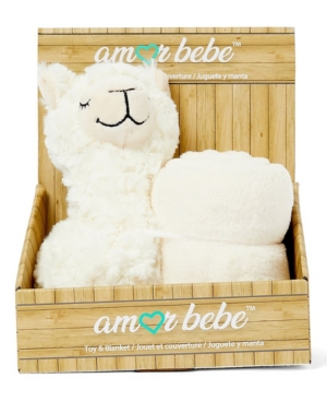 Boys and Girls Plush Llama with Blanket
