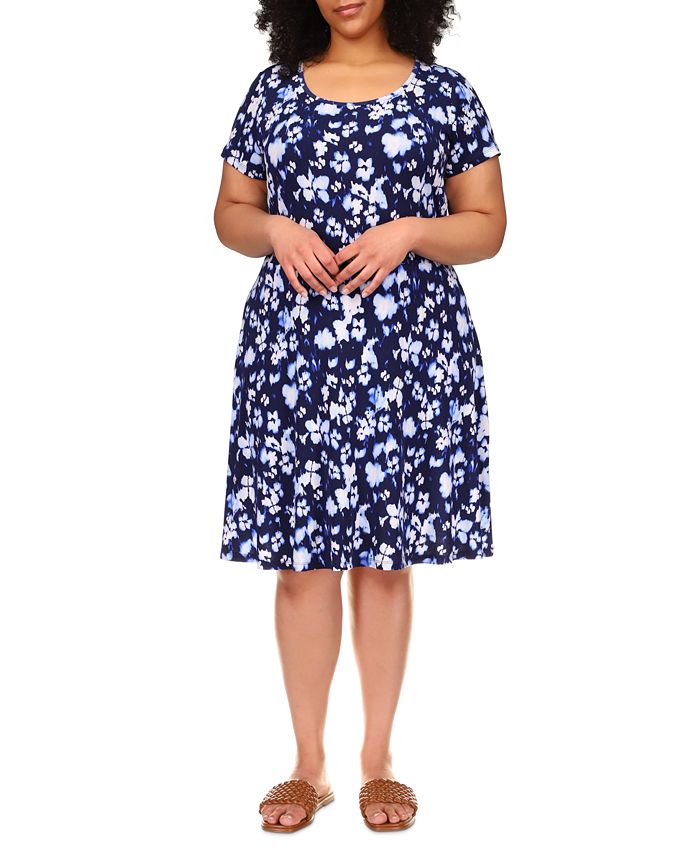 høflighed Perfekt Flyve drage Michael Kors Plus Size Printed A-Line Dress & Reviews - Dresses - Plus  Sizes - Macy's