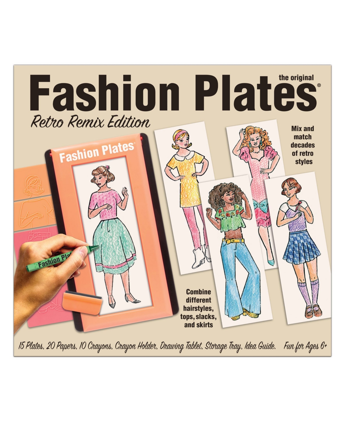 The Original Fashion Plates Retro Remix Edition Drawing Set - Multi