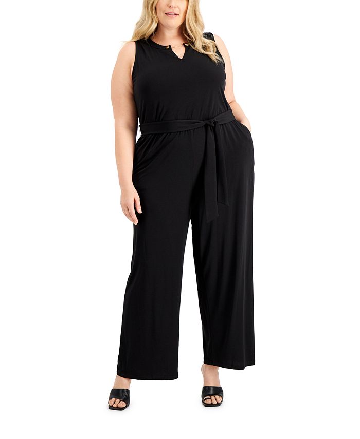 Calvin Klein Plus Size Chain-Hardware Jumpsuit & Reviews - Pants & Capris -  Plus Sizes - Macy's