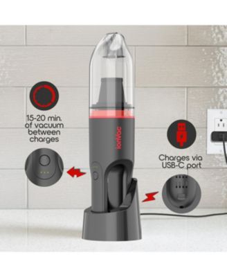 ionvac HandVac, Cordless Handheld Vacuum with USB-Charging and Multiple Attachments