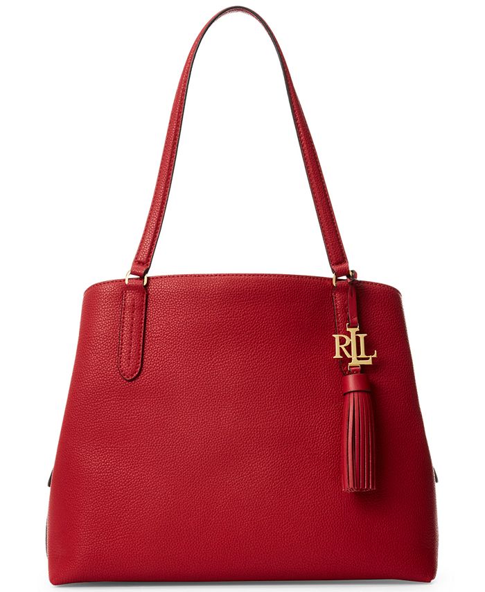 Lauren Ralph Lauren Quinn Large Leather Shoulder Bag Macy's