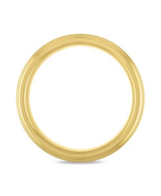 Mens Step Edge Band in Yellow Tantalum