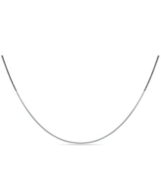 Sterling Silver Necklace, 20" Square Snake Chain