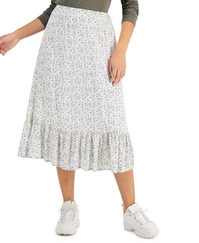 Dizzy Lizzy Printed Ruffled-Hem Skirt - Macy's