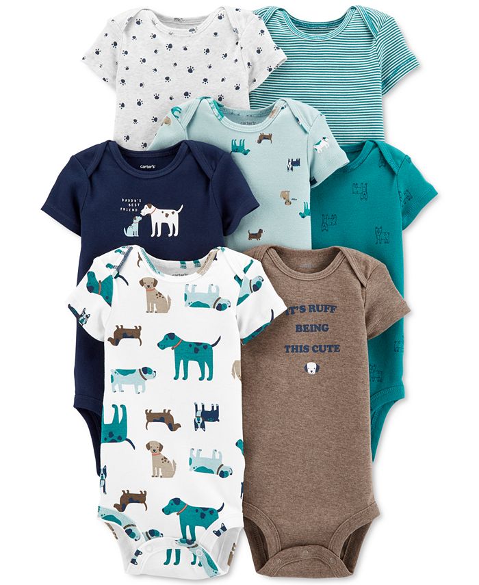Carter's Baby Boys 7-Pack Short-Sleeve Bodysuits & Reviews - All Baby - Kids  - Macy's