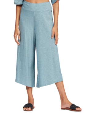 Roxy Juniors' Just Chill Cotton Wide-Leg Cropped Pants