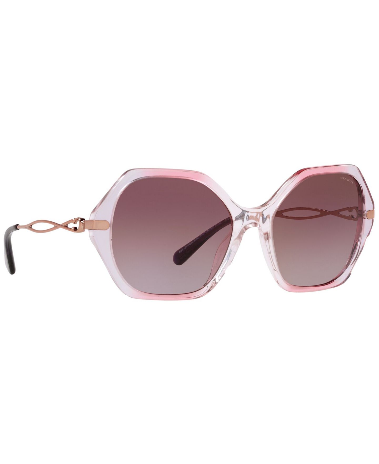 Женские солнцезащитные очки Coach Sunglasses, HC8315 57 C3445, цвет: Градиентный прозрачный фиолетовый / Фиолетовый градиентный — фото 3