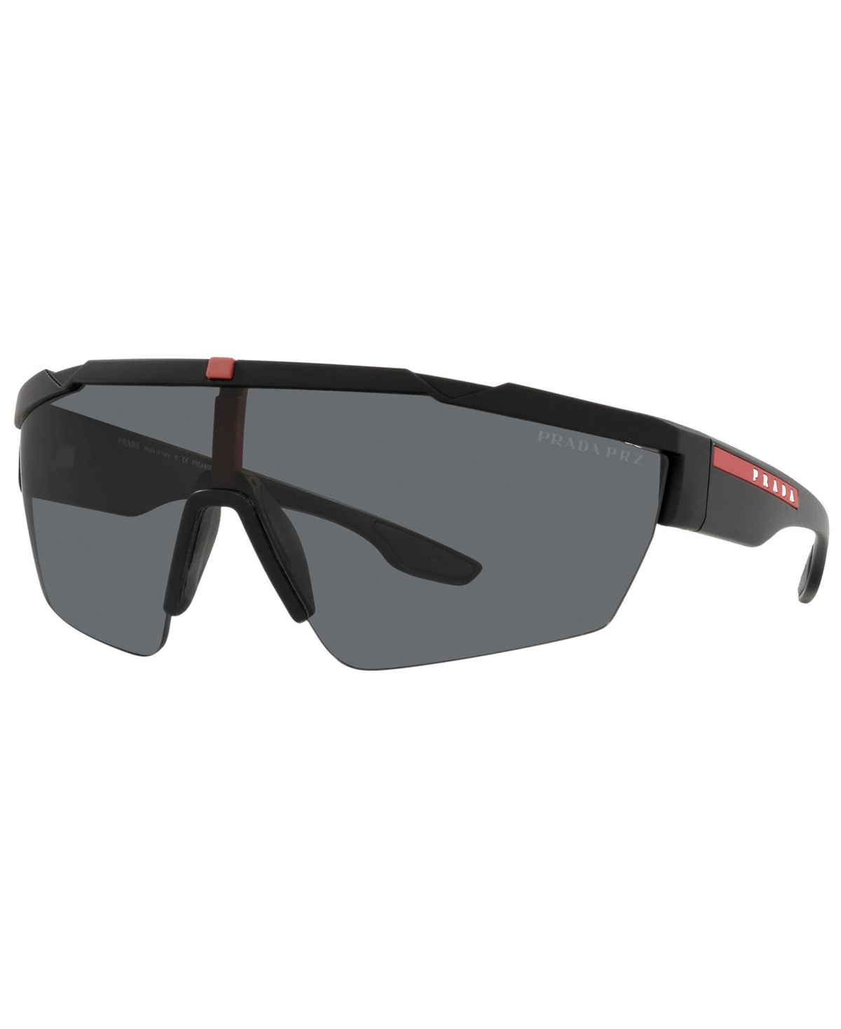 Prada Men's Sunglasses, Ps 03xs 44 In Black Rubber,polar Grey